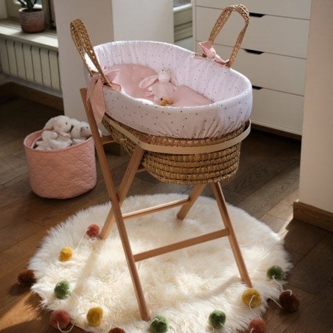 Hasır Sepet Seti - Be Brave - Pudra