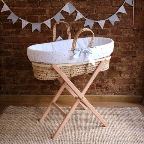 Hasır Sepet Seti - Dino - Mavi