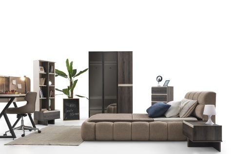 Focus Genç Odası - (3 Kapılı Dolap + Çalışma Masası + Başlıklı Karyola (100x200)