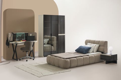 Focus Genç Odası - (3 Kapılı Dolap + Çalışma Masası + Başlıklı Karyola (100x200)
