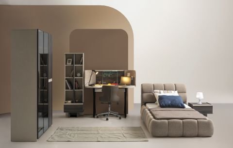 Focus Genç Odası - (3 Kapılı Dolap + Çalışma Masası + Başlıklı Karyola (100x200)