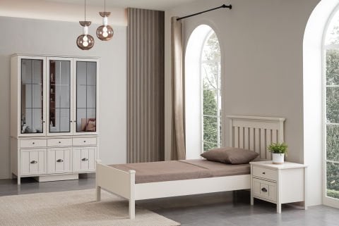 Gize Genç Odası - (3 Kapılı Dolap + Çalışma Masası Alt Modül + Başlıklı Karyola (100x200)