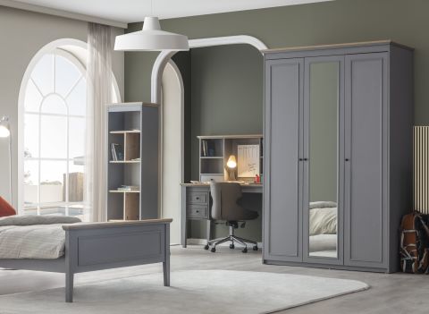 Petra Genç Odası - (3 kapılı Dolap + Çalışma Masası Alt Modül + Karyola 100x200)