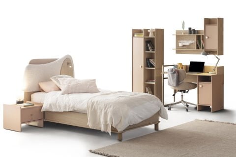 Osaka Genç Odası - (3 kapılı Dolap + Çalışma Masası Alt Modül + Karyola 100x200)
