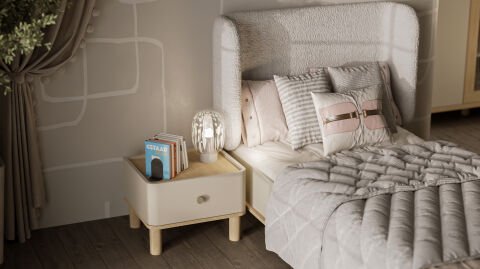 Maya Genç Odası - (3 kapılı Dolap + Çalışma Masası Alt Modül + Karyola 100x200)