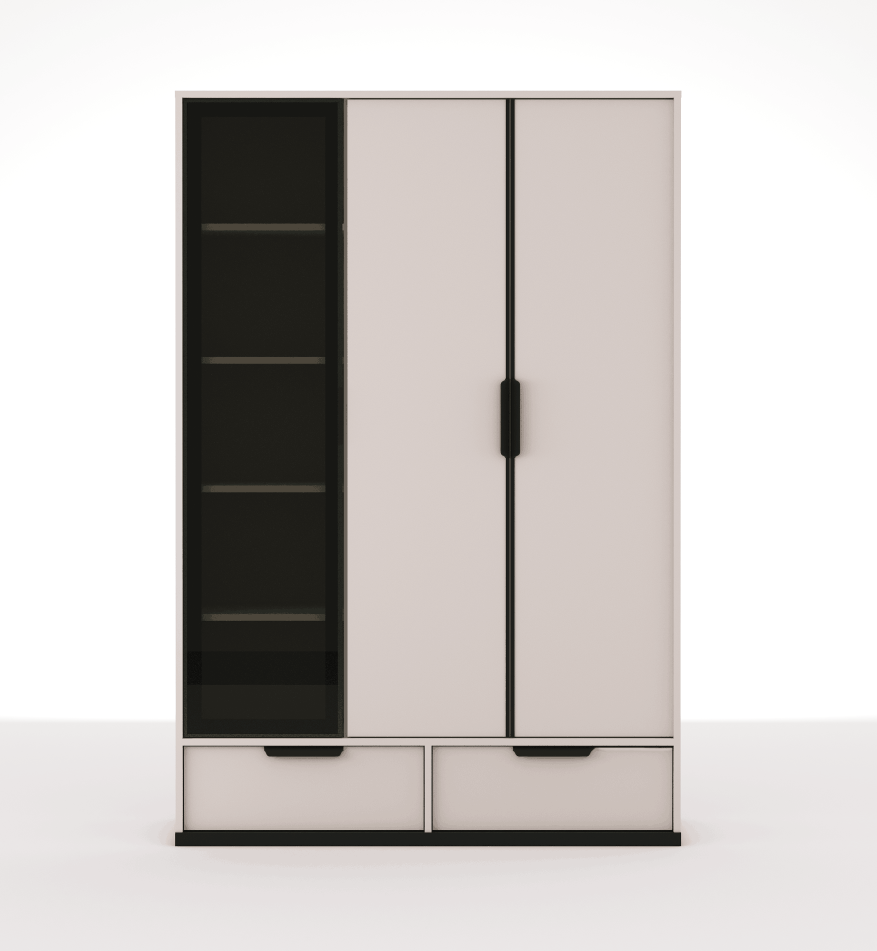 Kolezyum Ay 3 Kapılı Dolap (1 Kapak Reflekte)