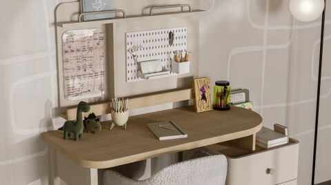 Maya Çalışma Masası Üst Kitaplık Ünitesi