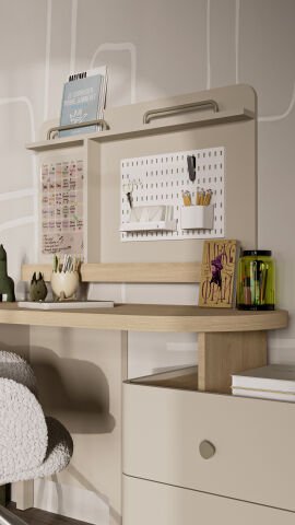 Maya Çalışma Masası Üst Kitaplık Ünitesi