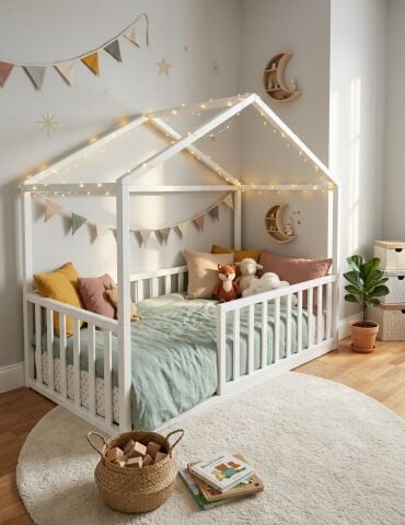 Modern Çatılı Montesori Karyola (90x190)